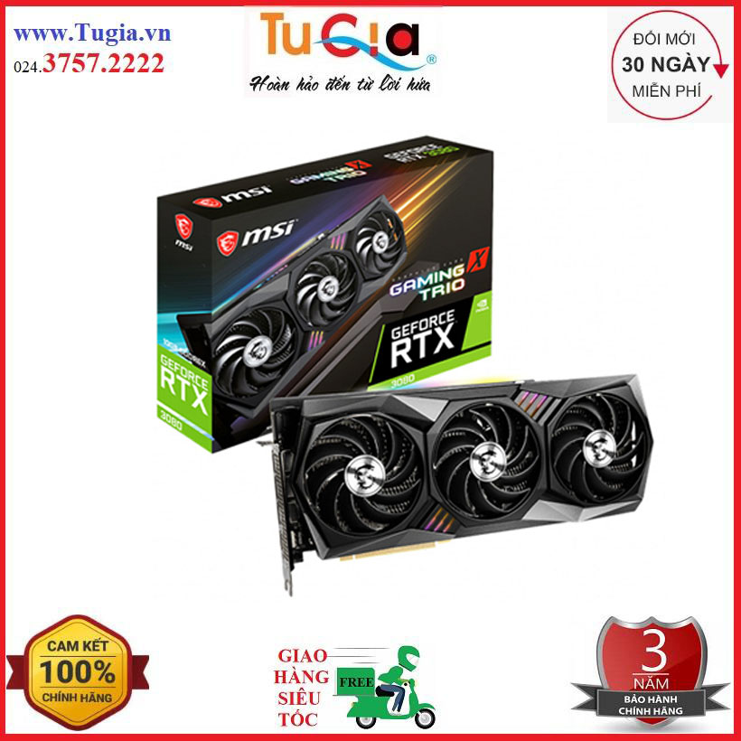 VGA MSI GeForce RTX 3080 GAMING X TRIO 10G - Hàng chính hãng | Tứ