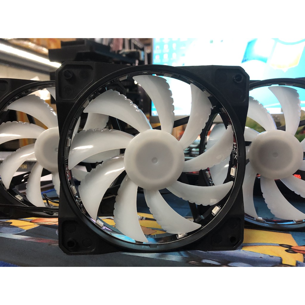 Fan Case 12cm LED RGB 3 M u C nh Tr ng T Gia Computer NPP Wacom 